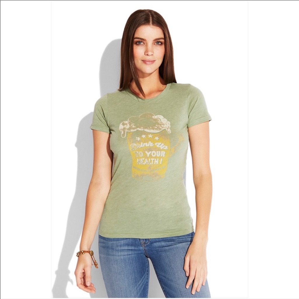 Lucky Brand Drink To Your Health Tee
